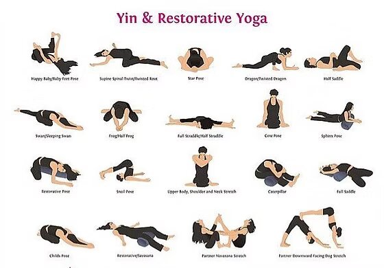 Restorative and Yin Yoga poses